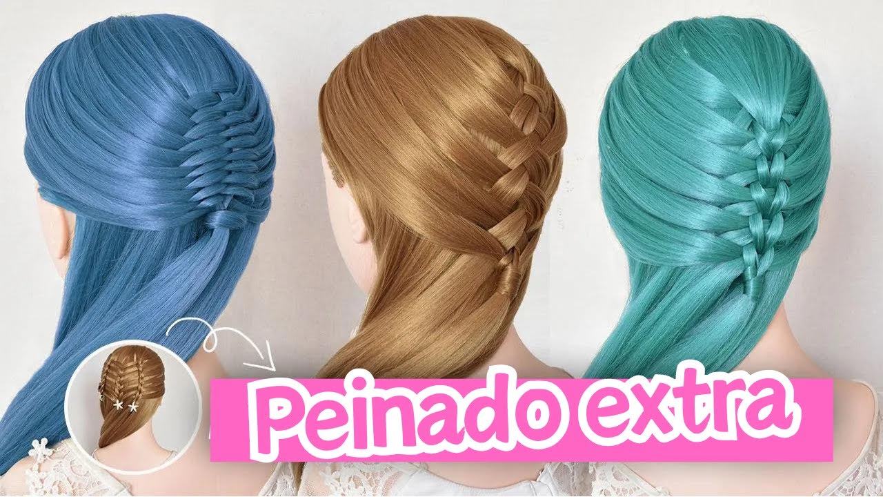4 PEINADOS COQUETTE con TRENZAS FÁCILES DE MODA 2025 - TENDENCIA EN PEINADOS y TRENZAS