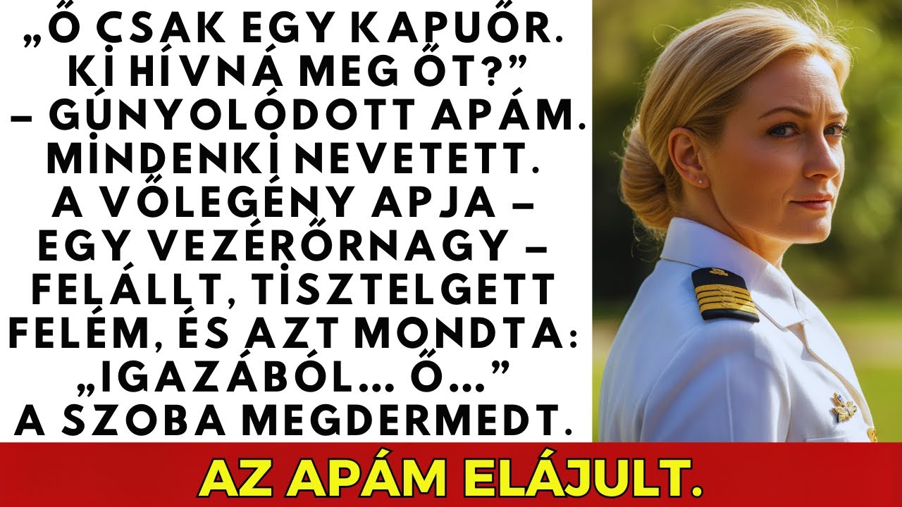 Apám kigúnyolt az esküvőmön—míg a vőlegény apja, vezérőrnagy, tisztelgett nekem…