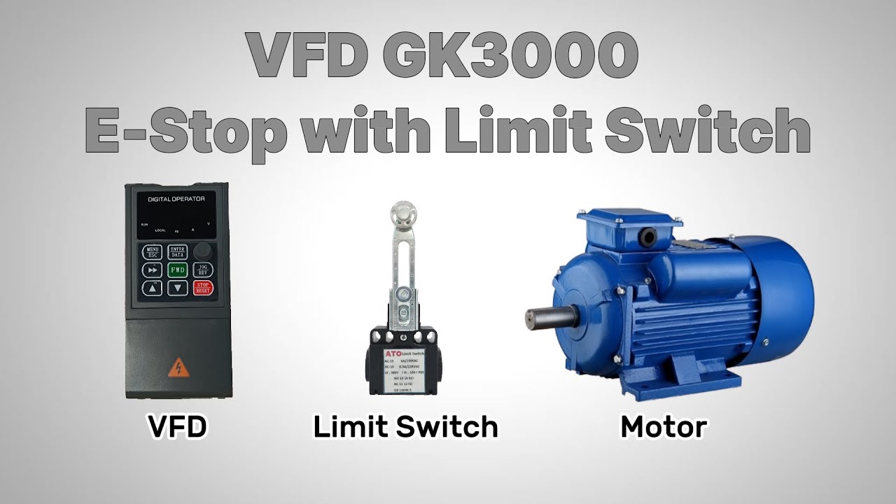 VFD Emergency Stop with Limit Switch #howto #vfd #motor