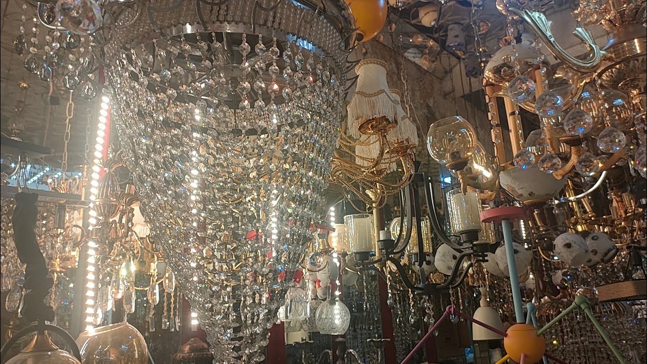 اسعار نجف فى درب البربرة من قلب العتبة تبدأ من ٤٠٠ج الباجورة وزهرية كل نجف كريستال والعادية #العتبة