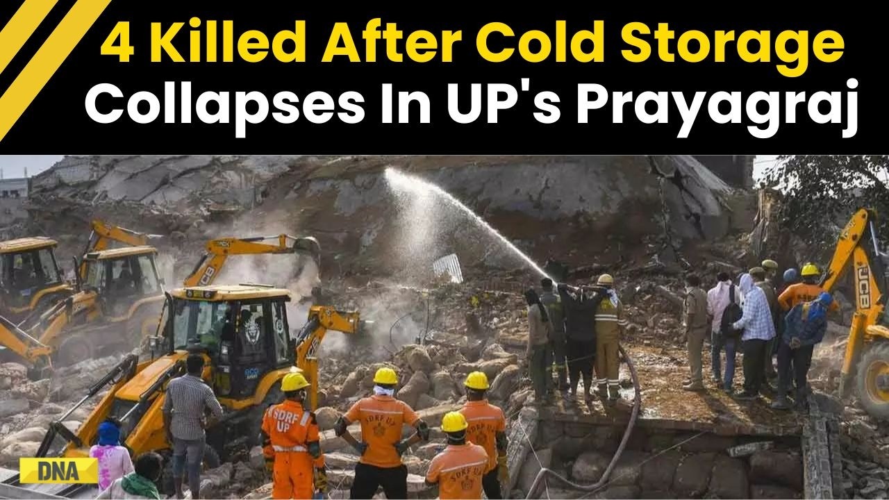Uttar Pradesh News: 4 Dead in Prayagraj Cold Storage Collapse, Ammonia Leak Triggers Panic | CM Yogi