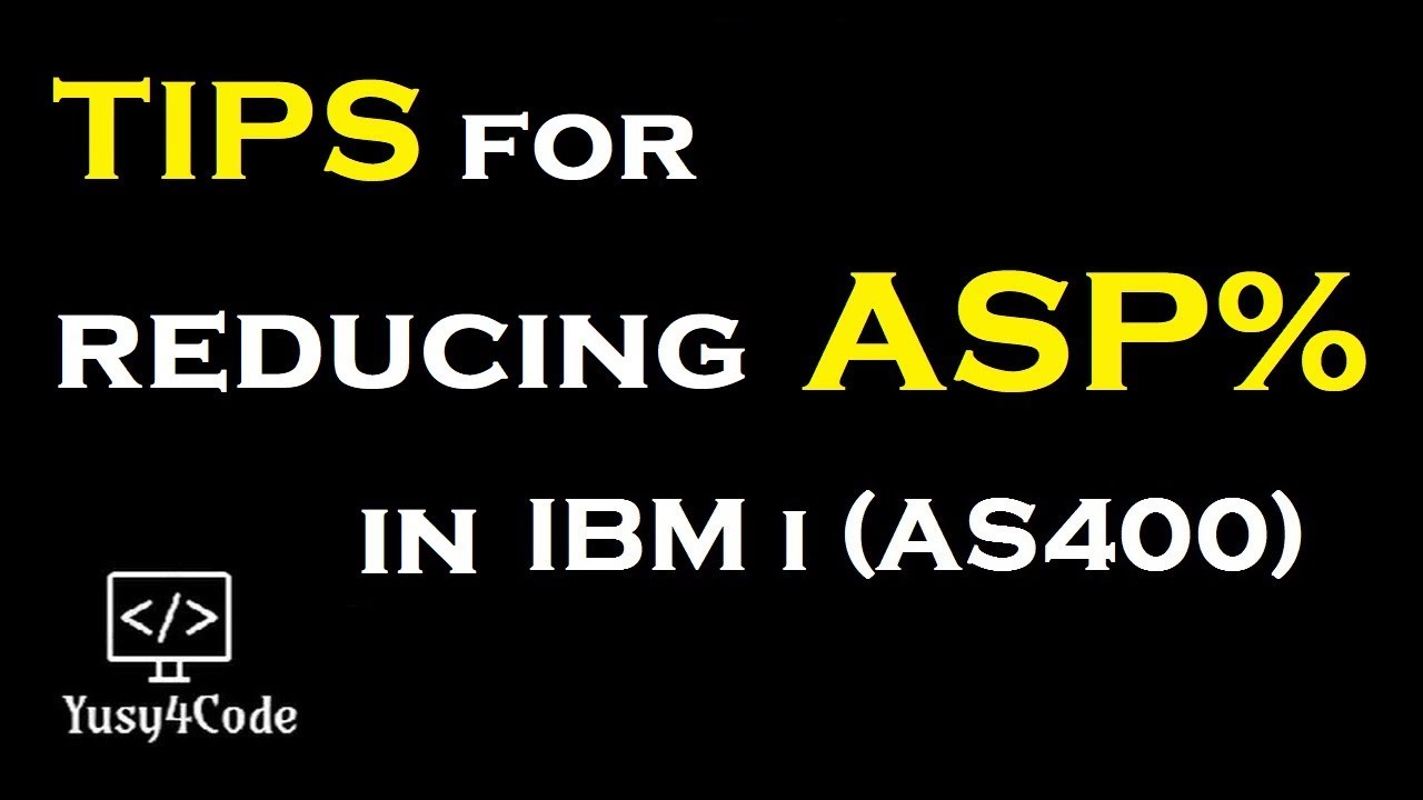 How to reduce ASP% in IBMi (AS400) server - Tips | yusy4code