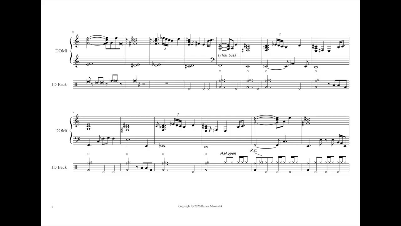 DOMi & JD Beck  - Sniff (Full Transcription)