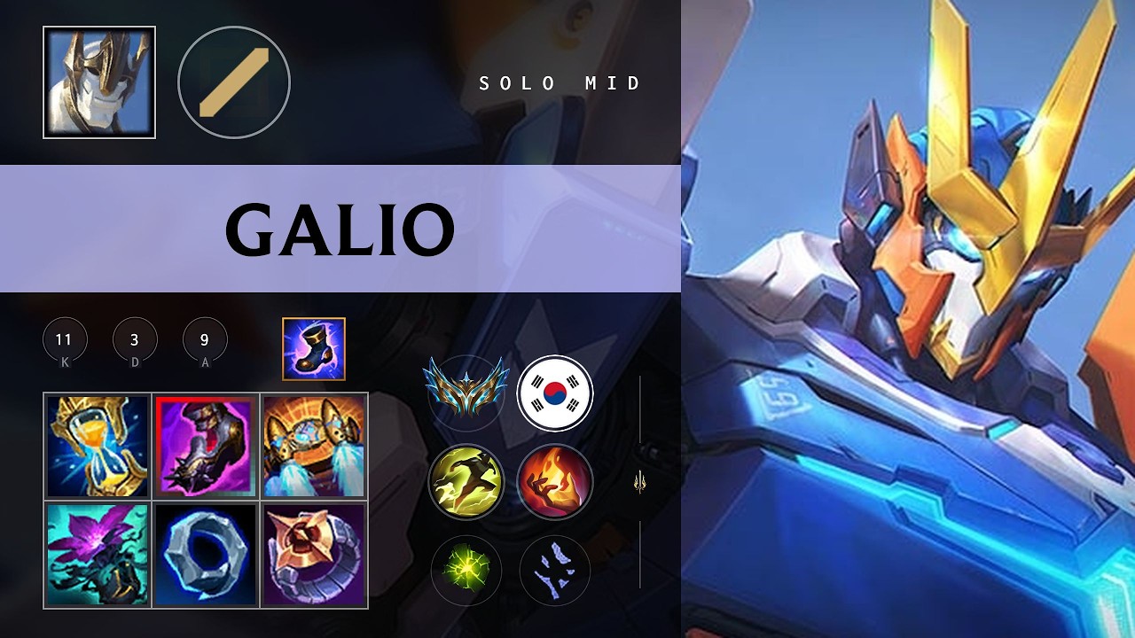 Galio Mid vs Ryze - KR Challenger Patch 26.09