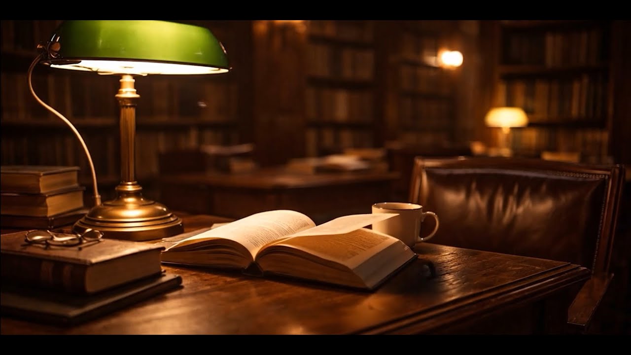 Library at Night | Cozy Study Ambience with Soft Room Sounds