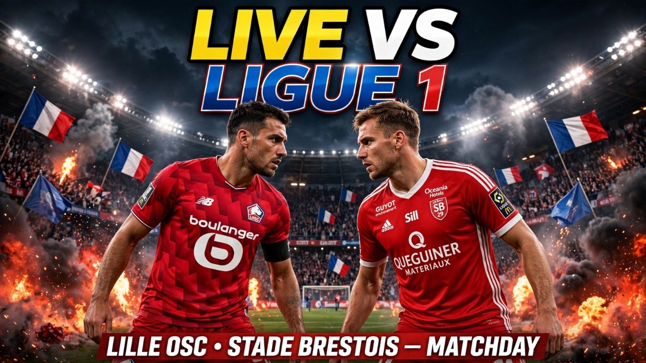 Lille vs Brest LIVE 🔴 | French Ligue 1 Football | DCTV Sports