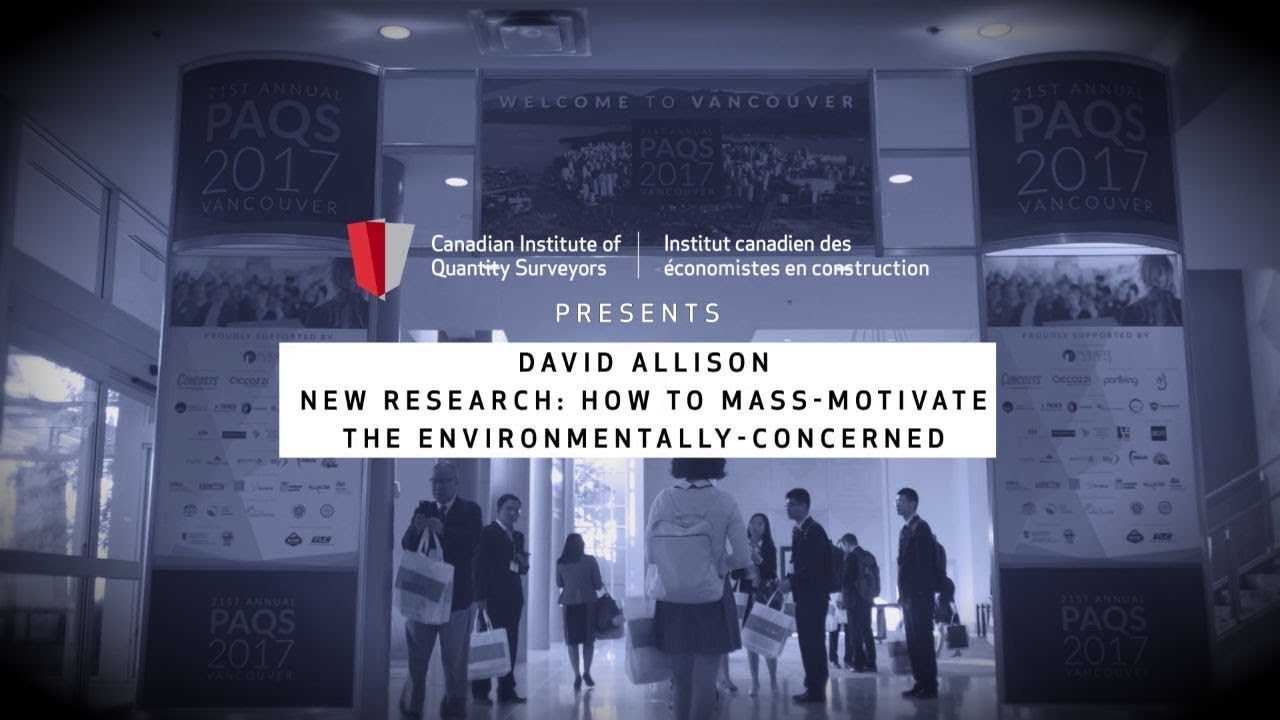 How to Mass-Motivate the Environmentally-Concerned? New Research on Valuegraphics by David Allison