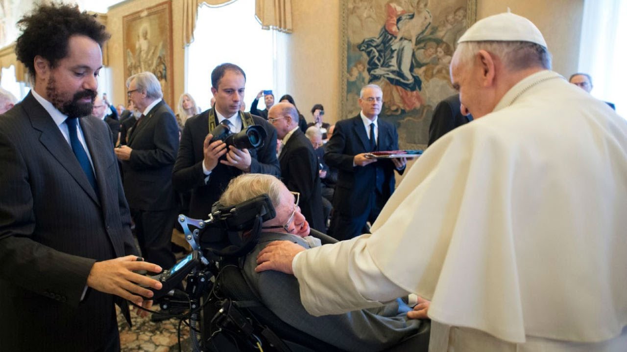 Pope Francis and Stephen Hawking meet at the Vatican HD