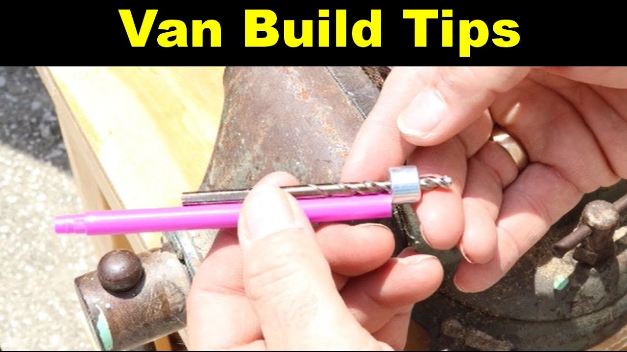 Van Life building tips – Drilling into the floor, Making a drill stop, Removing trim