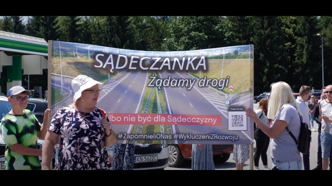 Zablokowali drogę! Mają dość bezczynnego czekania na budowę Sądeczanki