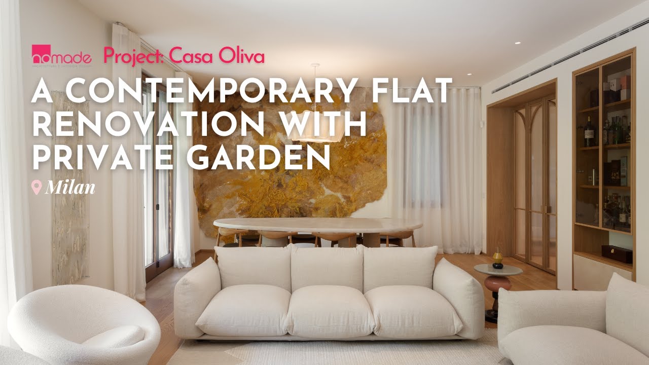 Casa Oliva: contemporary flat renovation in Milan with a private garden