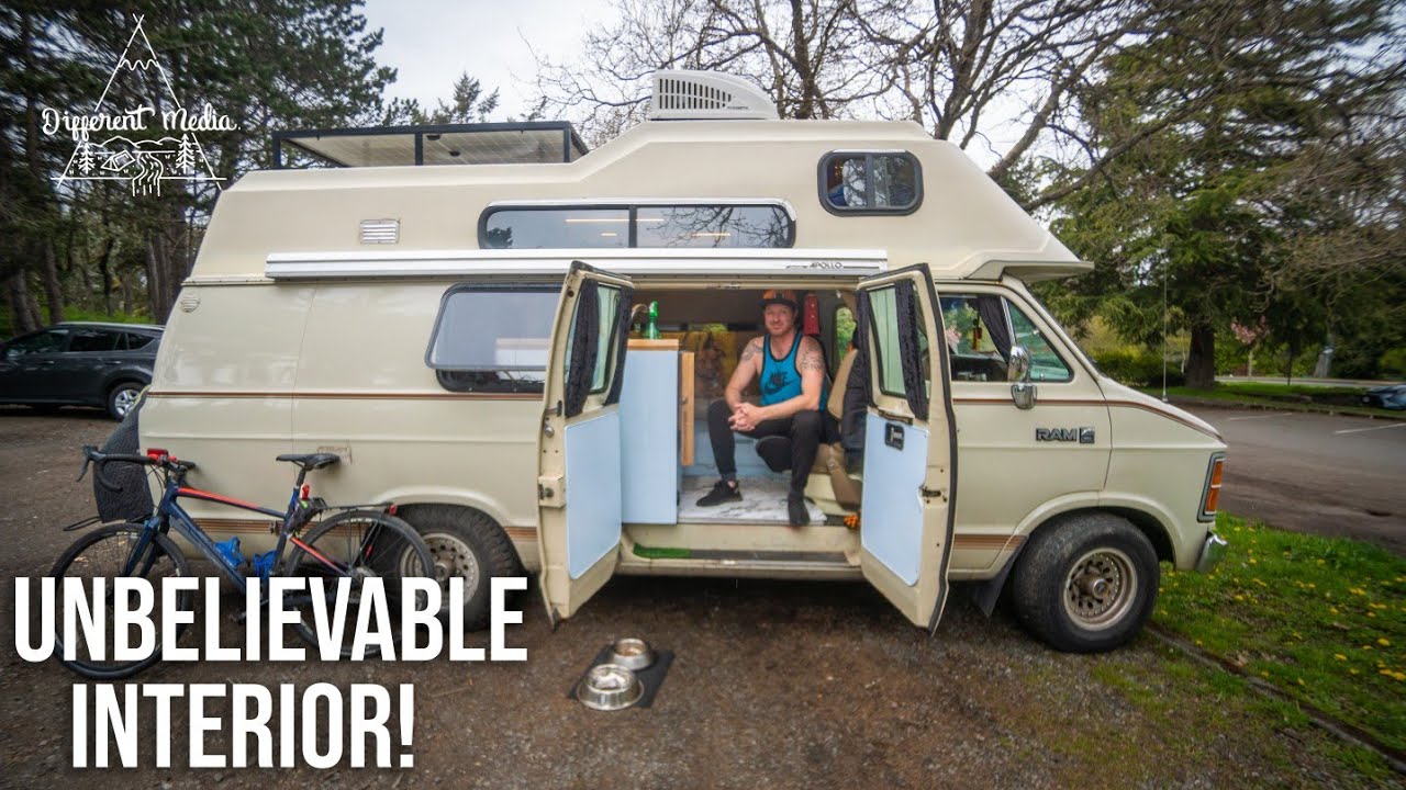 Man guts Classic Camper to build Dream Van | Unique Van Life Tour with a Bathtub!