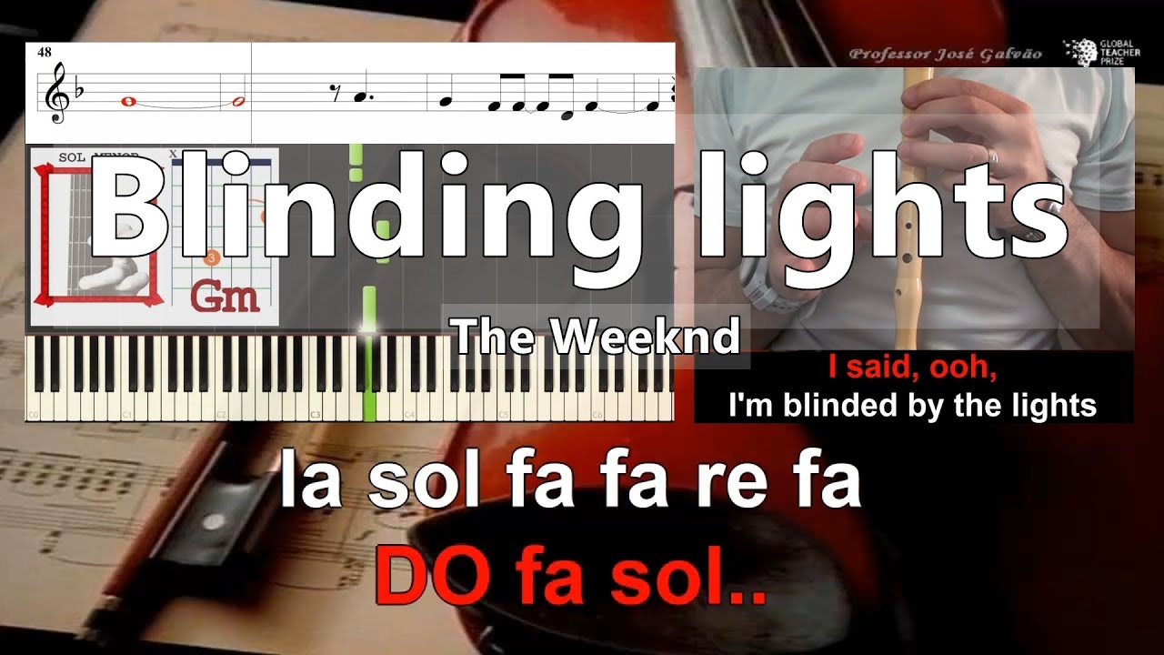 Blinding lights The Weeknd Educação Musical José Galvão Karaoke Partitura #EstudoEmCasa