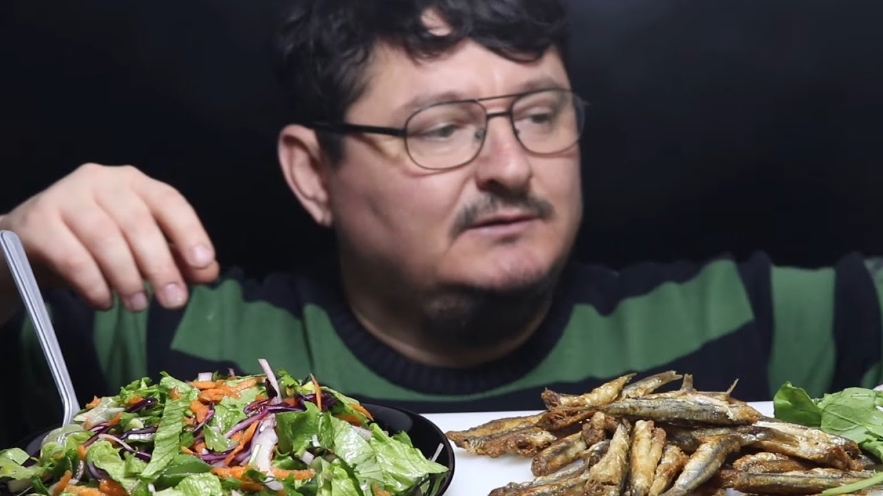 || ASMR MUKBANG || Anchovy & Seasonal Salad | Hamsi & Mevsim Salata