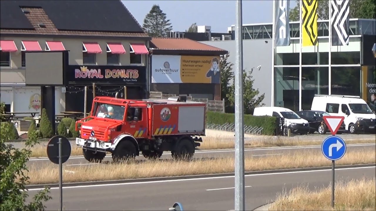 brandweer bree rukt uit voor bos brand