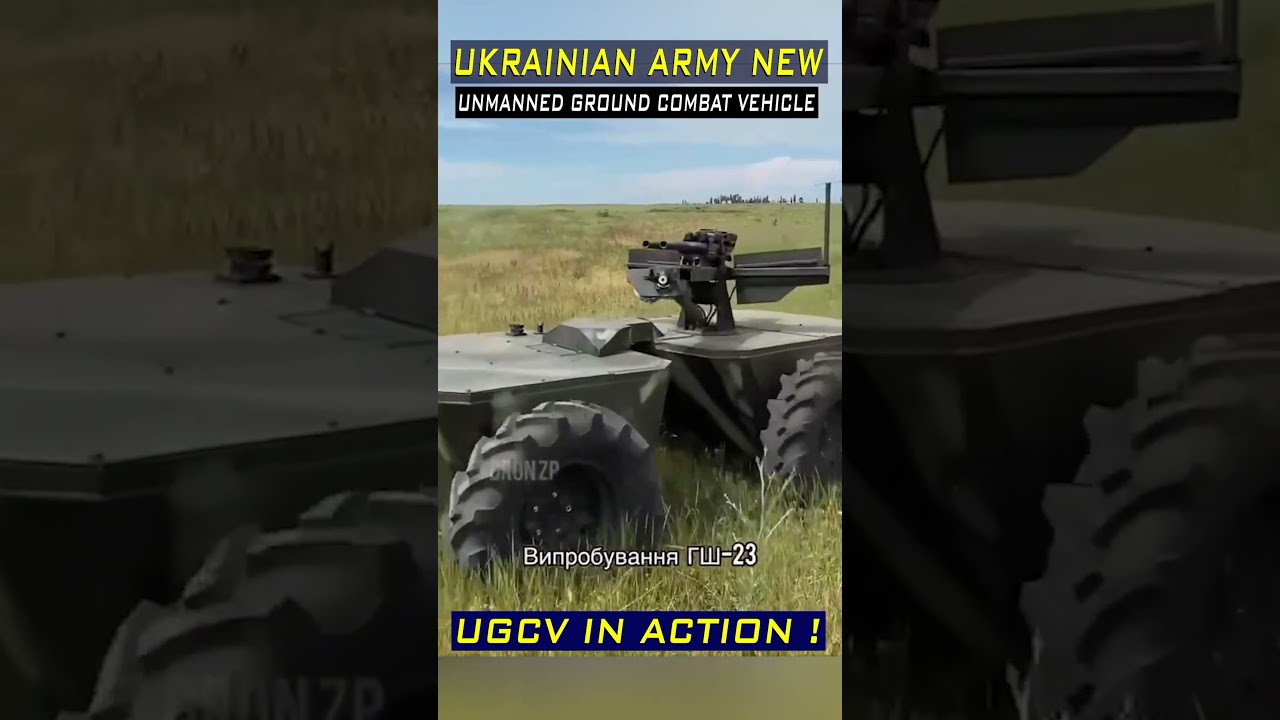 Ukrainian UGCV in Action: Unmanned Ground Combat Vehicle #militaryvehicle #army #ugv