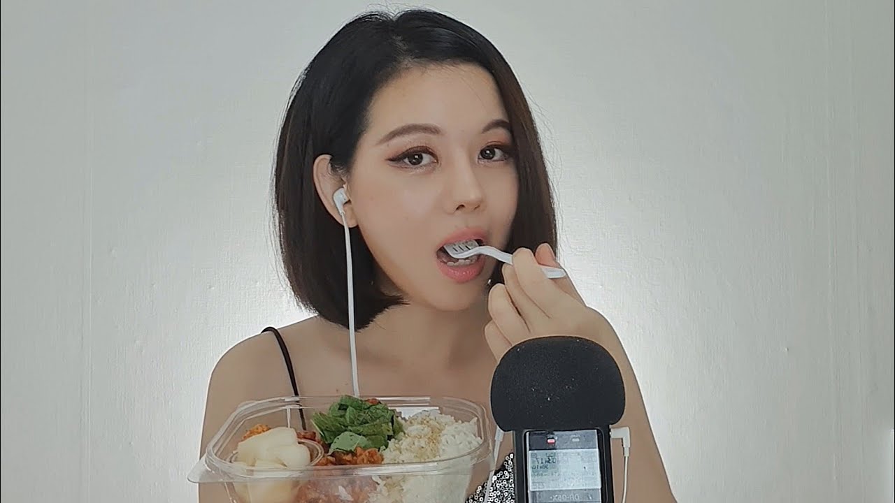 韓国のおうちご飯 ASMR eating show 제육볶음 먹방 mukbang subtitle