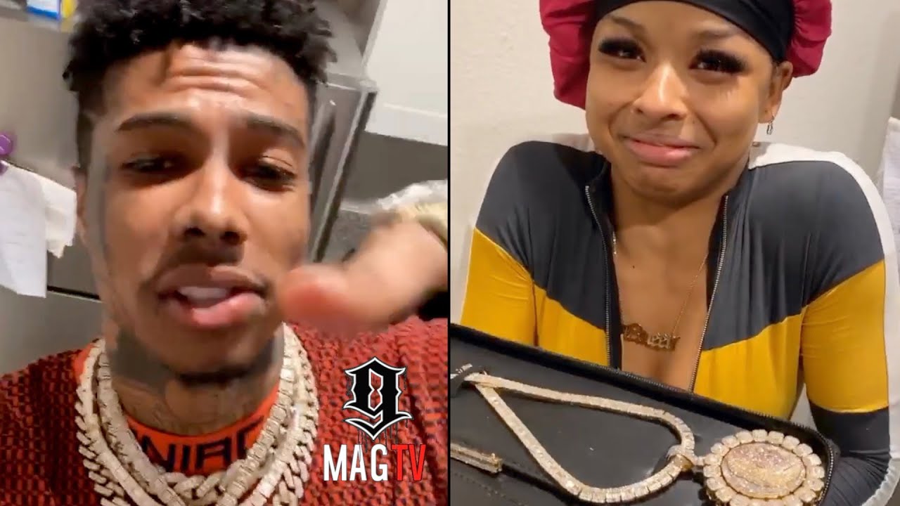 Blueface Gives Chrisean Rock Her 1st Chain Welcoming Her To His Label! ⛓