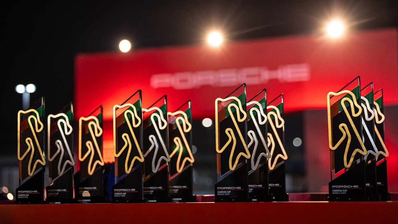 Porsche Carrera Cup Middle East Round 3 from Dubai Autodrome - event clip January 2025.