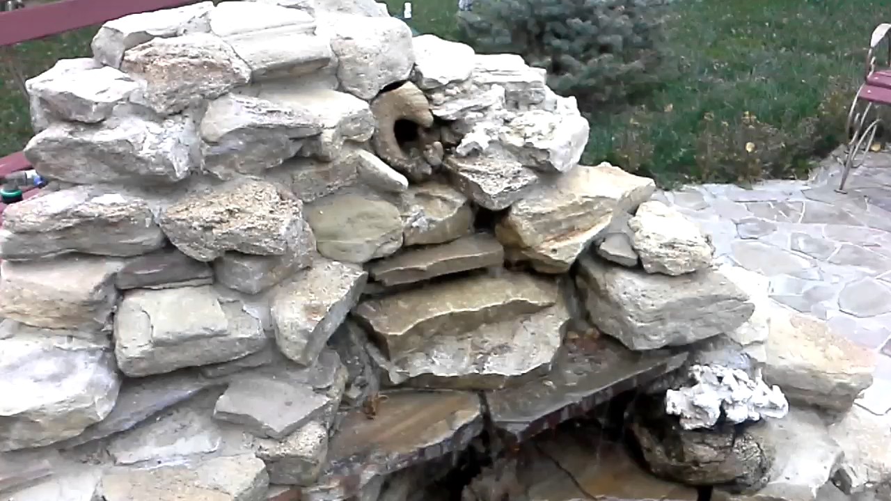 Фонтан с водопадом своими руками.