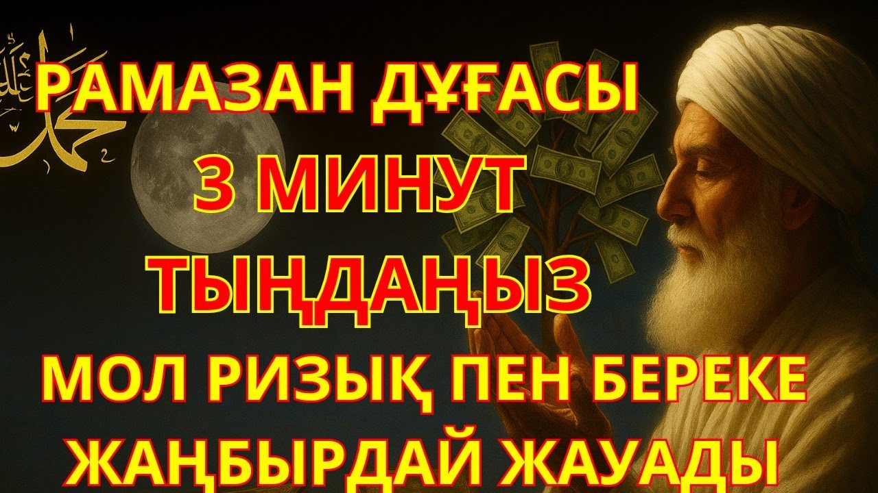 🕌 Бұл дұғаны Рамазан айында жіберіп алмаңыз! 3 минут тыңдаңыз - ризық пен берекеңіз артады.#Рамазан
