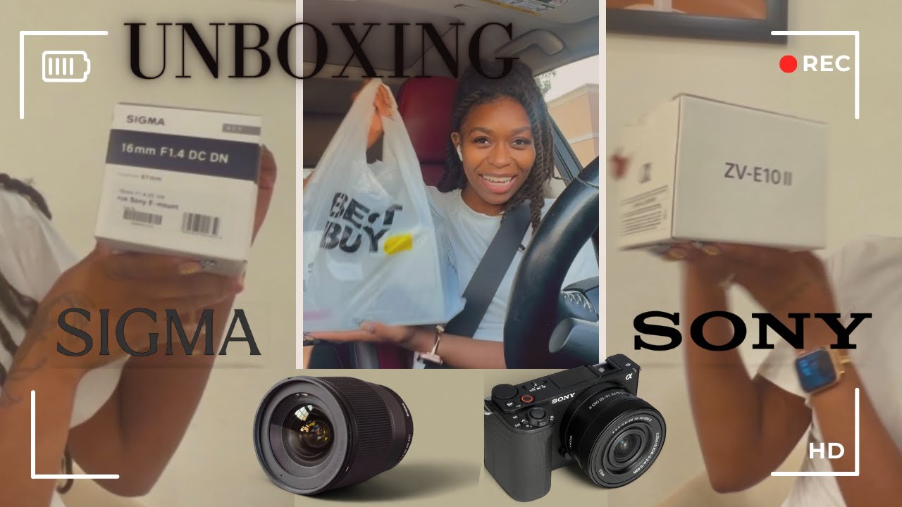 UNBOXING MY FIRST CAMERA + LENS | SONY ZV E10 ii + Sigma 16mm f1.4