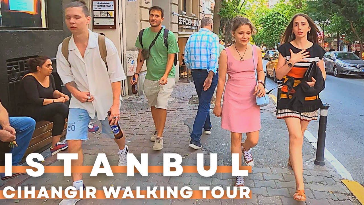 Istanbul Turkey Cihangir neighborhood Beyoğlu 7 June 2022 Walking Tour | 4K UHD 60FPS |