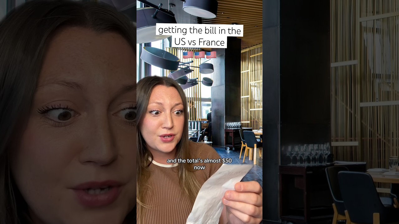 getting the bill in the US vs France #france #french #usa #american #cultureshock #livingabroad