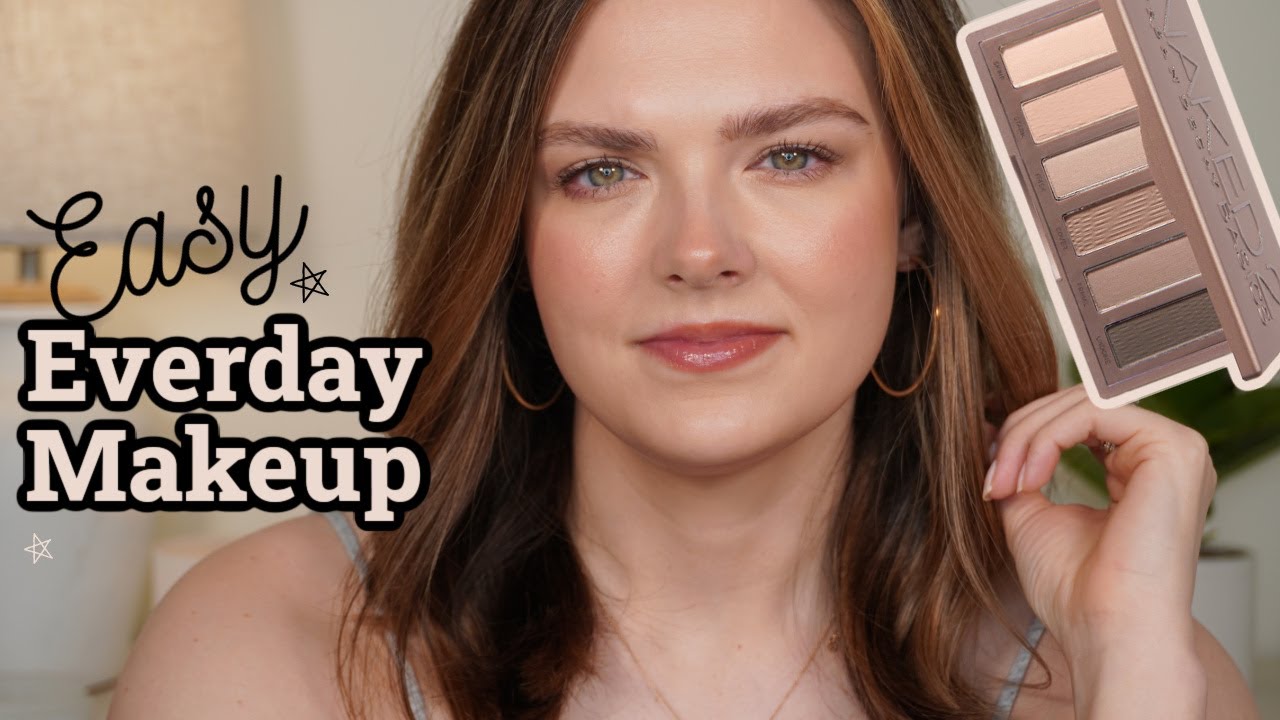 Легкий естественный повседневный макияж с палеткой Naked 2 Basics от Urban Decay, воссоздающей мо...