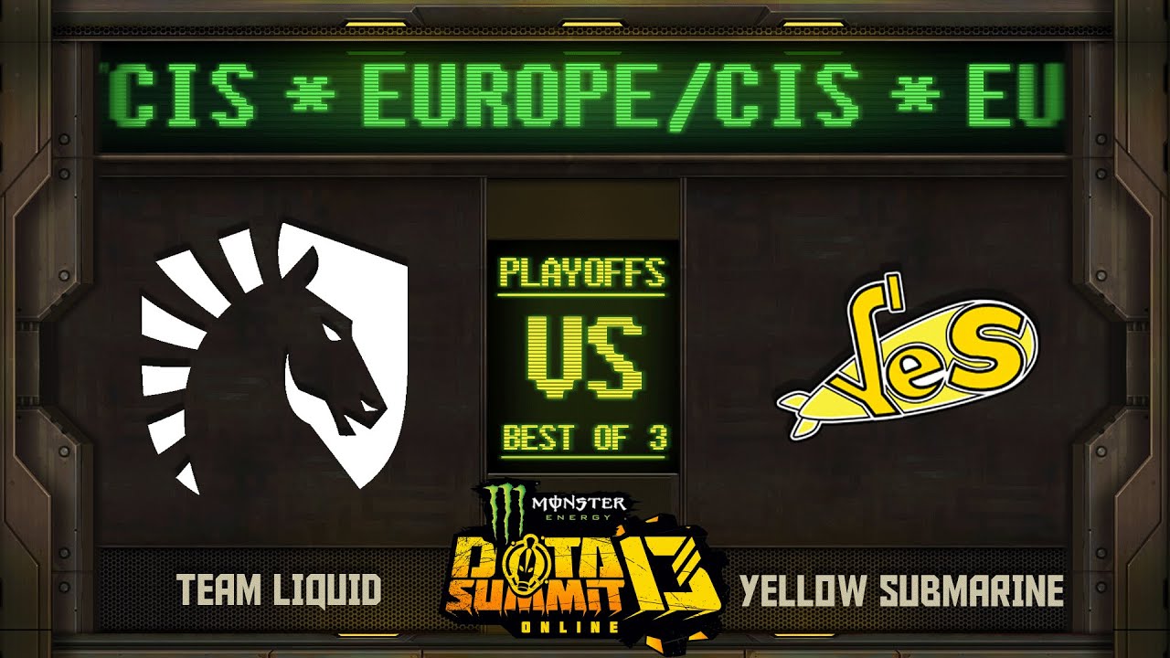Liquid vs Yellow Submarine Game 2 - Monster Energy Dota Summit 13 EU/CIS: Semifinals w/ Gareth,Peksu