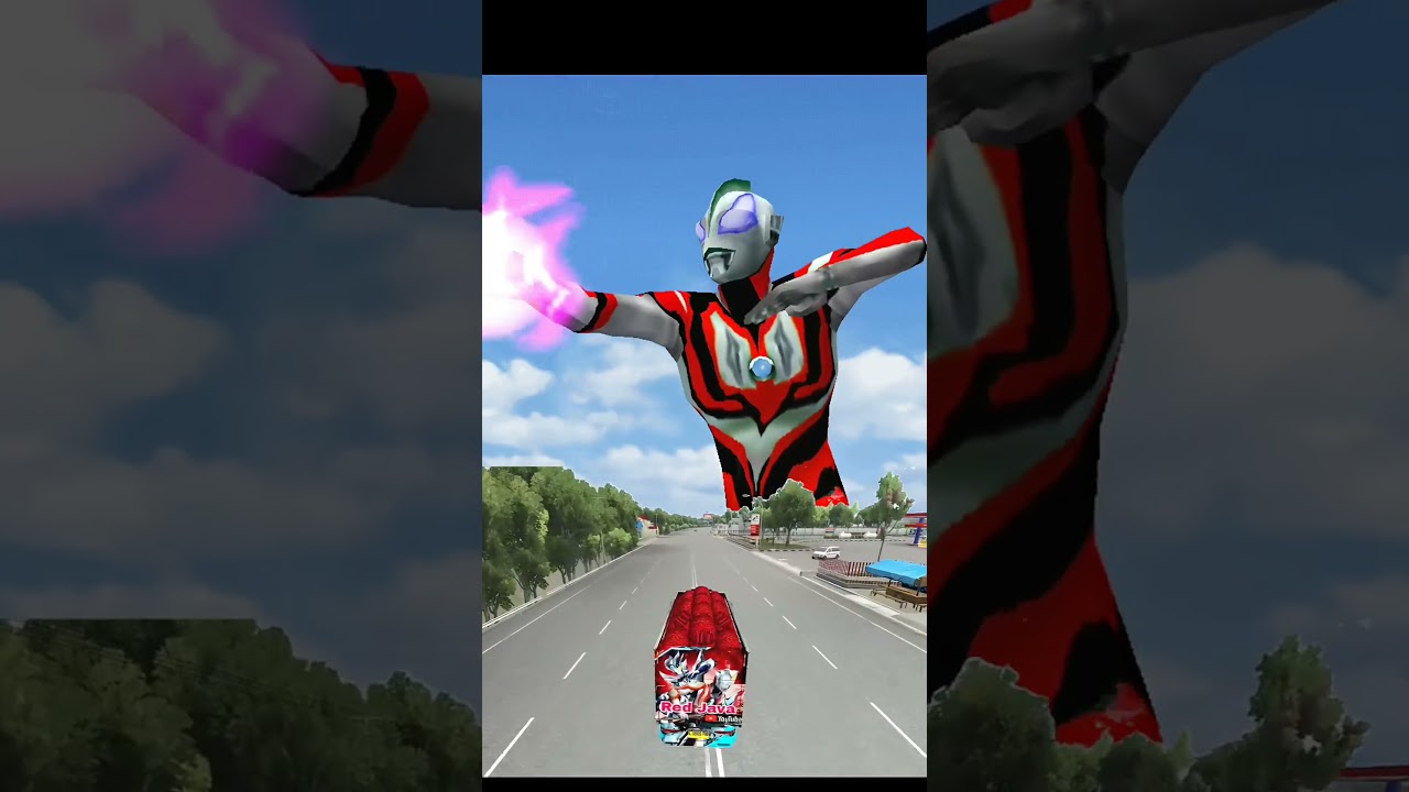 ULTRAMAN GEED MERAH & ULTRAMAN TARO BIRU MOBIL TRUK OLENG GAME ULTRAMAN