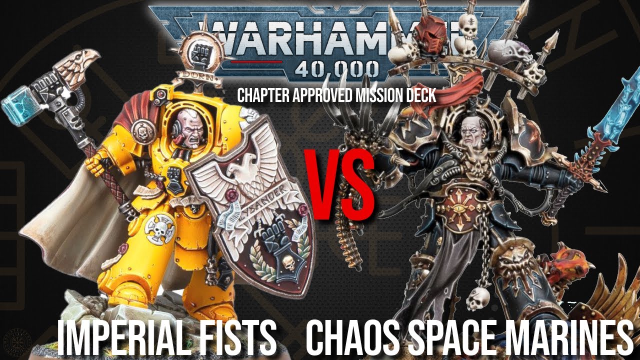 Imperial Fists Vs Chaos Space Marines - Warhammer 40k 10th Edition