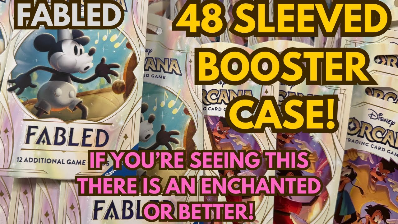 Lorcana Sleeved Booster Case Opening! 48 Packs!