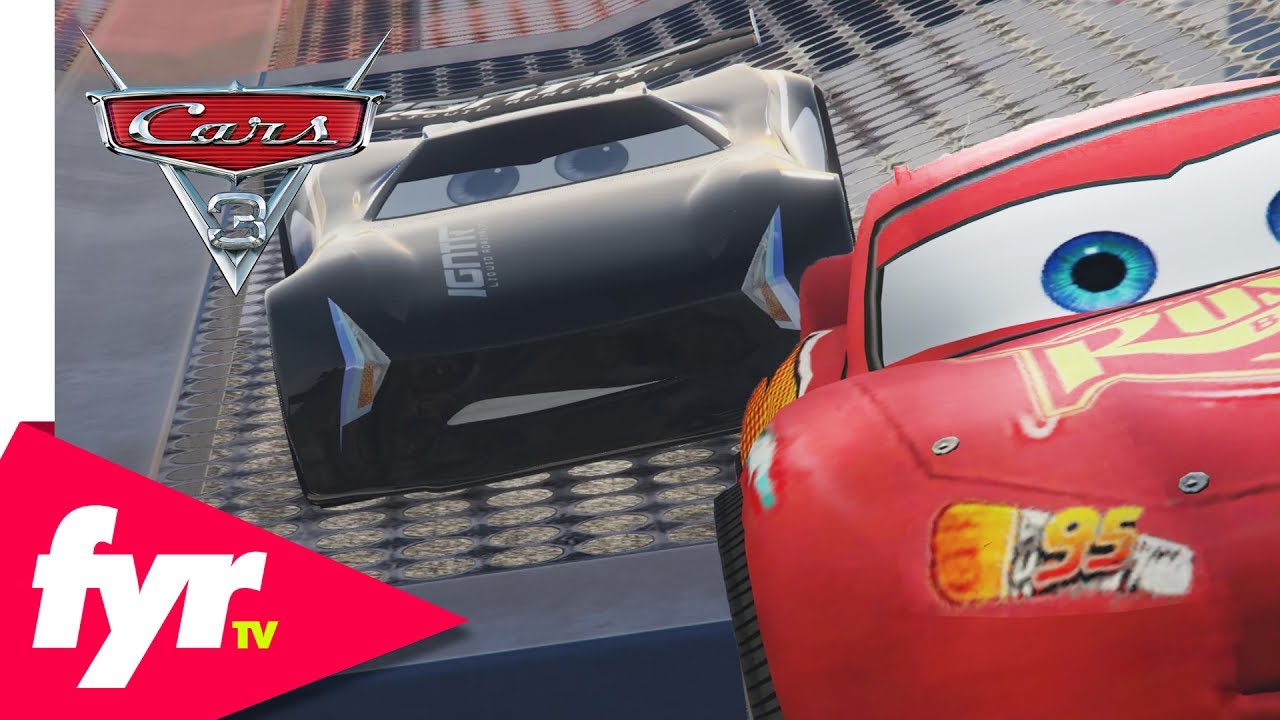 Cars 3: Lightning McQueen vs Jackson Storm EPIC Stunt Race