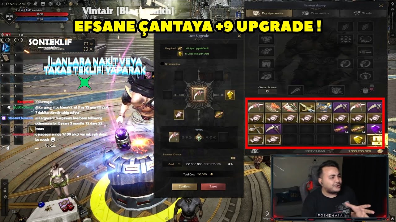 PoineMaia - (Galia) Öyle Bir Upgrade Yaptı Ki Serverda Tek Olan İtemi Bastı  ! Rise Online