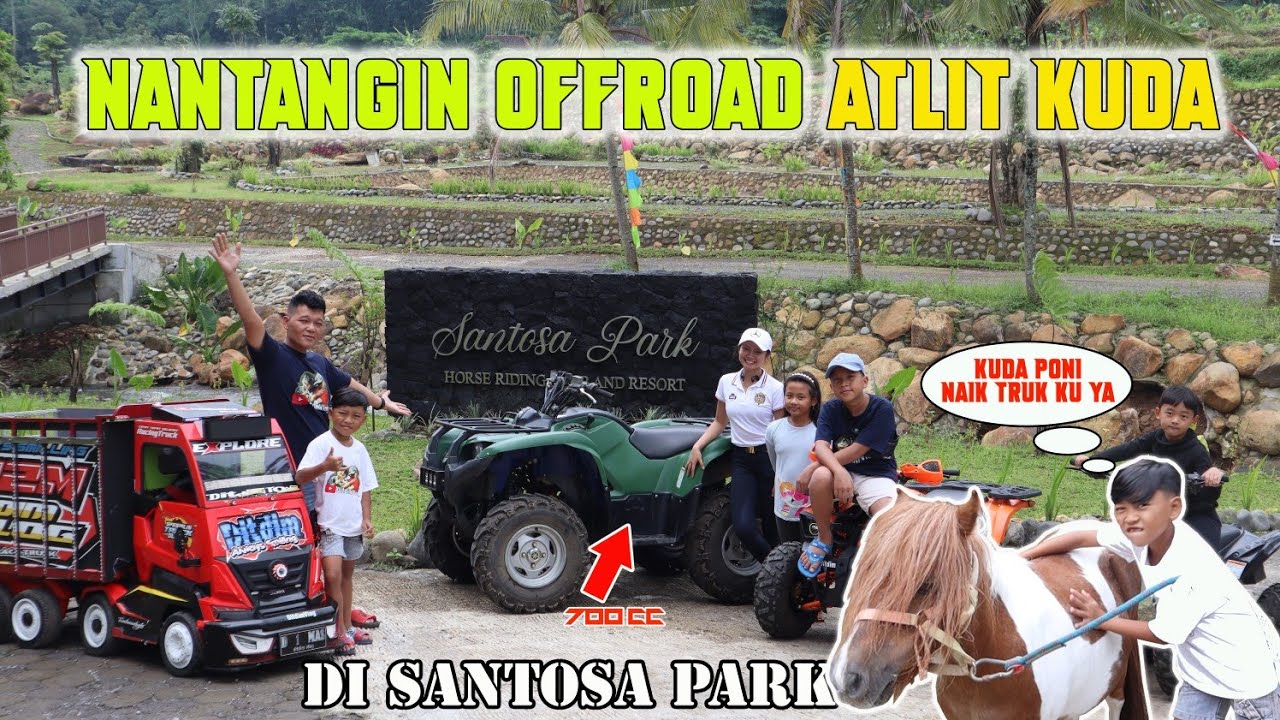 ditdim offroad sama ivana atlit kuda, outbond seru di @Santosa Park apakah dimas mau muatan kuda?