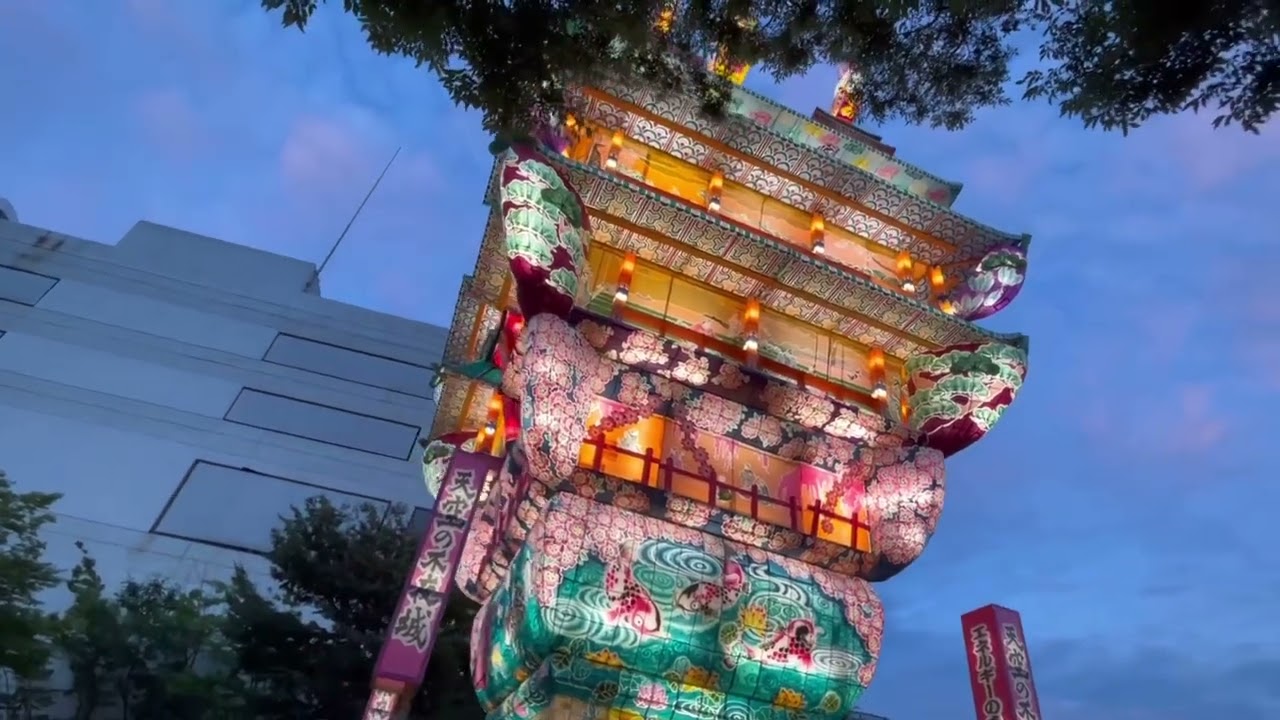 田舎っぺ〜ばあさん、秋田県能代市の祭り【天空の不夜城】を見て来ました♪
