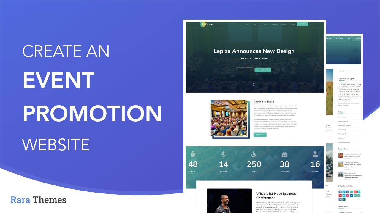 How To Create An Event/Promotion/Conference Website In 2024 | Conference Free WordPress Theme
