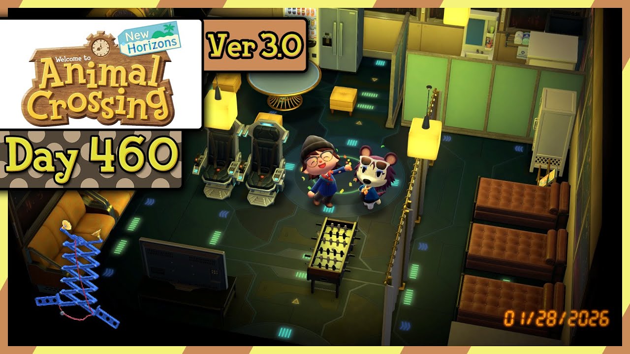 Animal Crossing: New Horizons - Day 460 - Label on the Train!