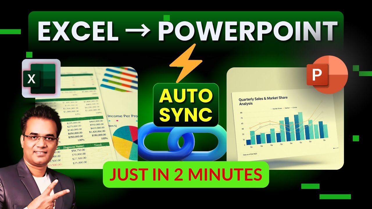 Linking Excel to PowerPoint Made EASY in Seconds
