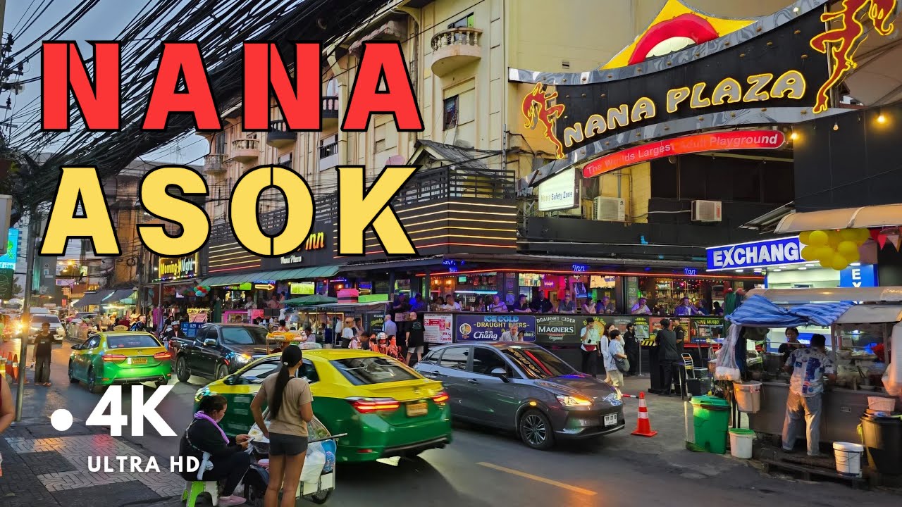 [4K UHD] Walking from Nana to Asok along Sukhumvit Road in Bangkok, Thailand
