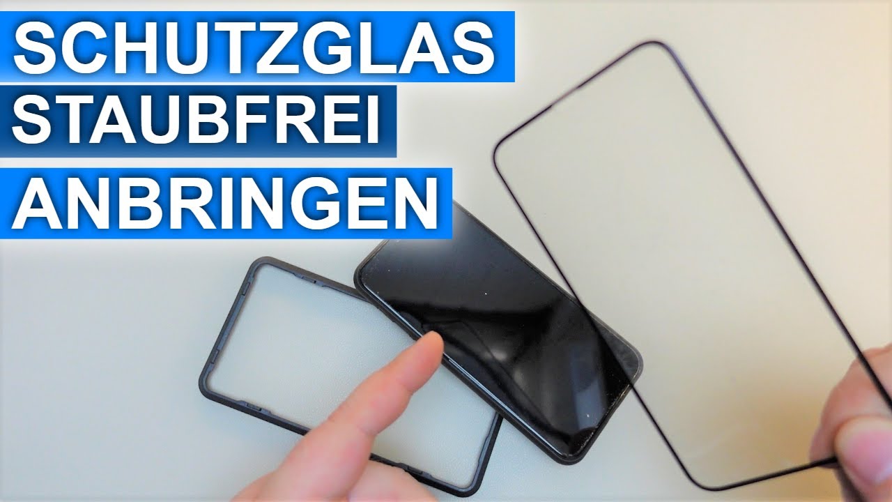Staub auf dem Panzerglas entfernen und neu anbringen, so geht's.