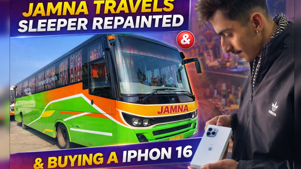 Jamna Travels Sleeer Bus Repainted ❤️ // Buying Iphn 16 😱 // Rahul Verma Journey 129
