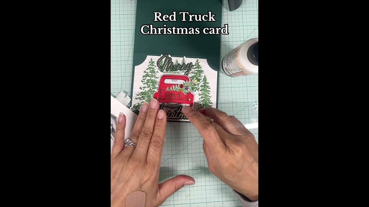 Red truck Christmas card