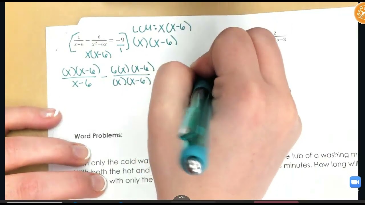 Solving Rational Equations Part 1