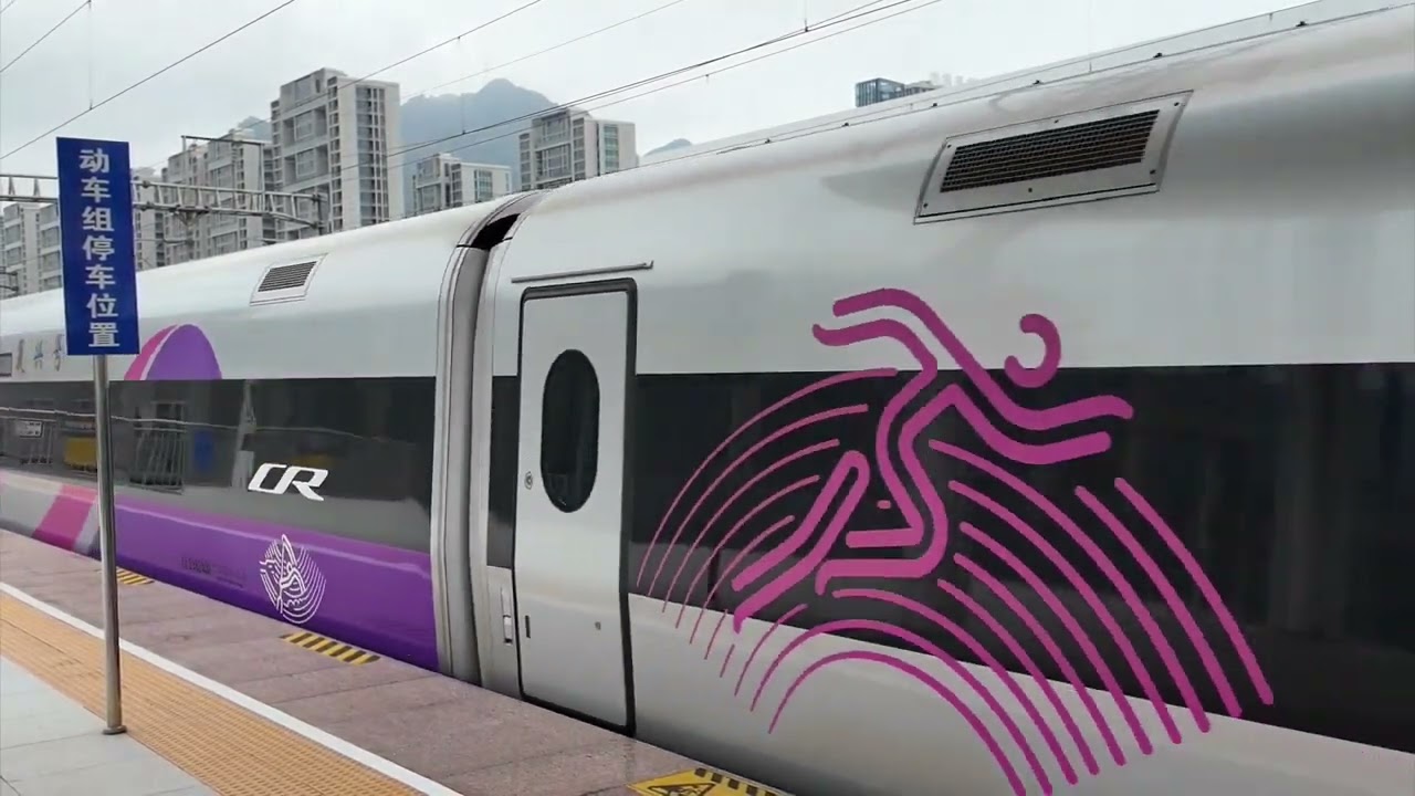 Model CR400BF-Z, designed for a maximum speed of 350 km/h. 💜🚄🇨🇳