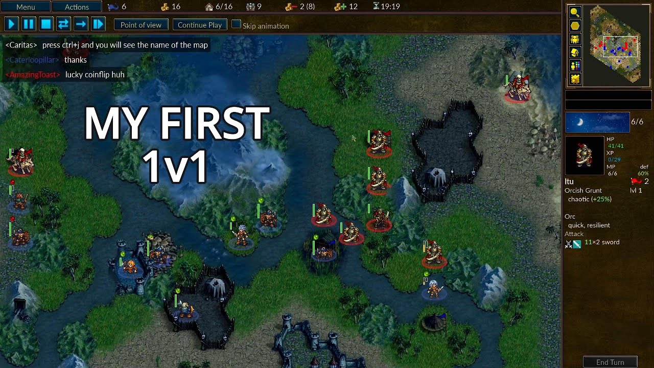 Battle for Wesnoth – My first 1v1 | Wesnoth Ladder Replay