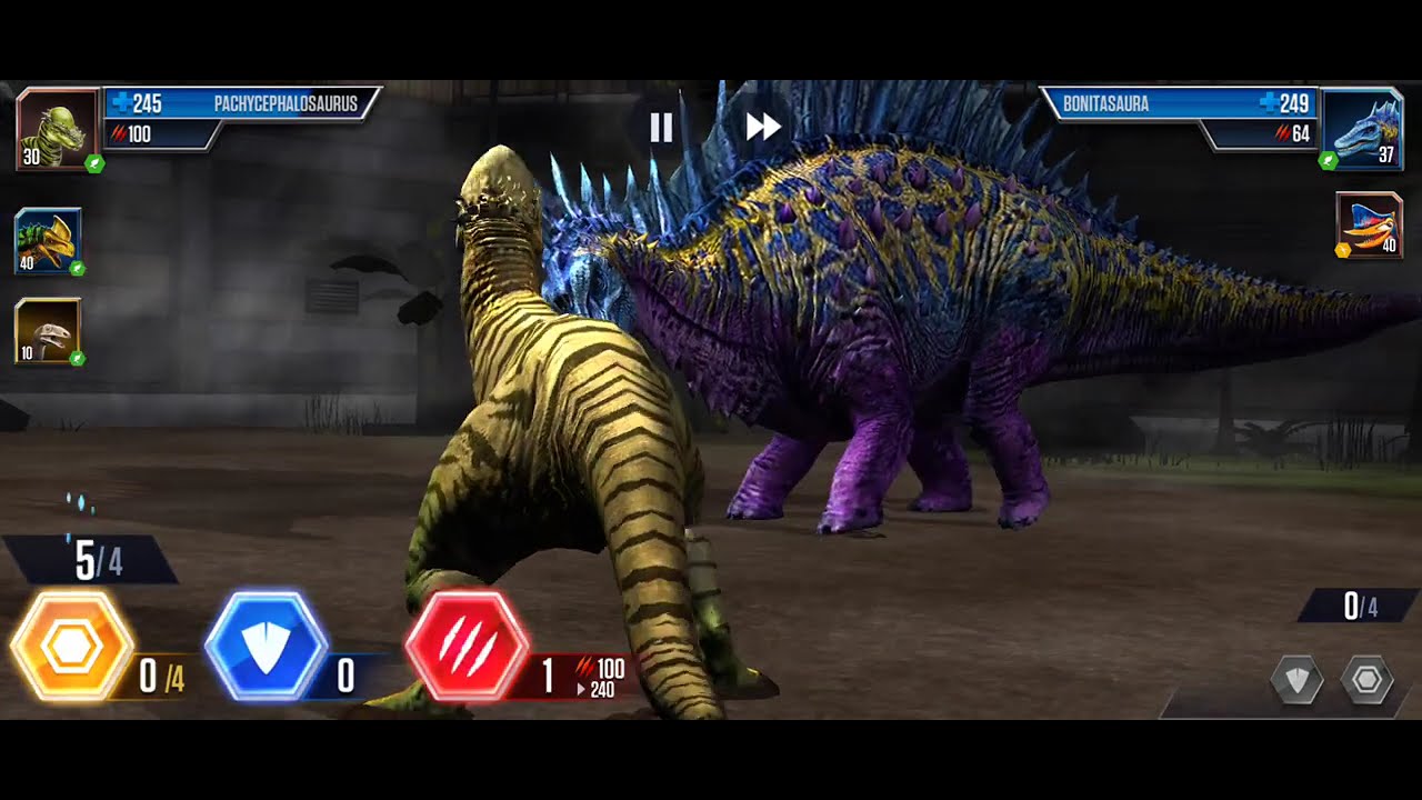 Jurassic World: el juego - Pachycephalosaurus Nivel 30, Tyrannotitan, Fase de Batalla 27