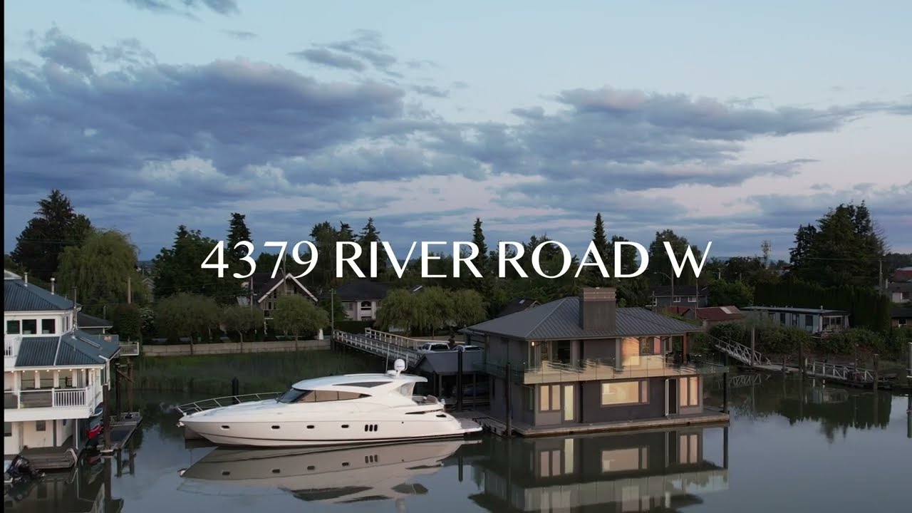 Modern Float Home with 60ft Dock, Boat Lift, 3 Garage, Design Forward Vancouver Real Estate for Sale
