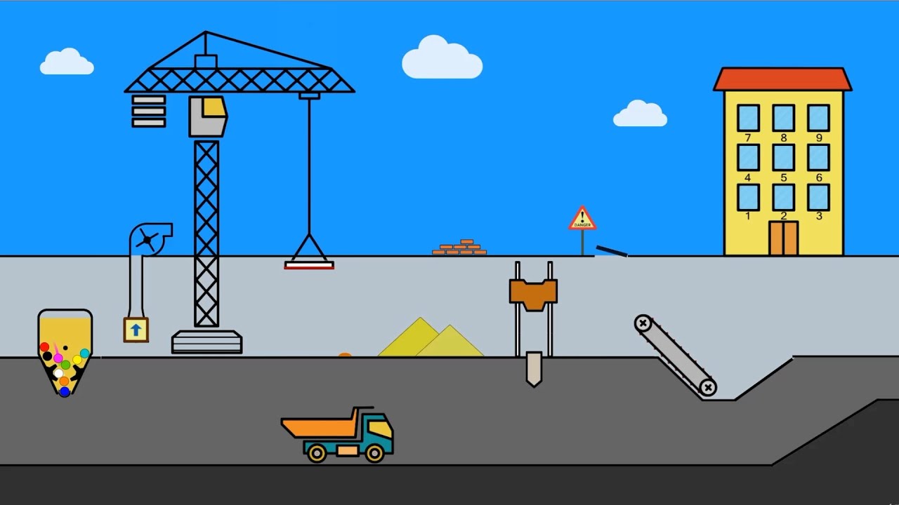 Construction site - Algodoo Marble Race